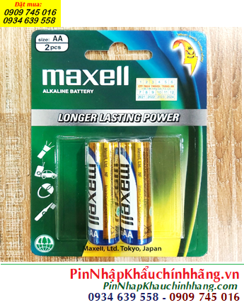 Maxell LR6(GD)2B; Pin AA 1.5v Alkaline Maxell LR6(GD)2B _Xuất xứ Liên doanh (MẪU MỚI)